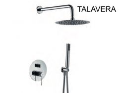 Wbudowany prysznic, bateria, okrÄ…gÅ‚a osÅ‚ona przeciwdeszczowa Ø 25 cm - TALAVERA CHROME