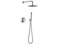 Douche encastrable, thermostatique et pommeau pluie de douche  25 cm - TALAVERA CHROME