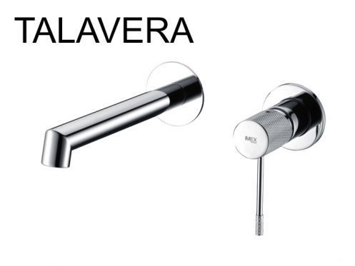 Robinet mural encastr, mitigeur, longueur 194 mm - TALAVERA CHROME