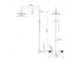 Colonne de douche, thermostatique - TALAVERA NOIR