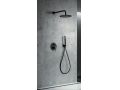 Douche encastrable, mlangeur, ciel de pluie rond  25 cm - TALAVERA NOIR MAT
