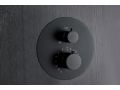Built-in shower, thermostatic and rain shower head Ø 25 cm - TALAVERA BLACK
