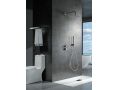 Indbygget brusebad, termostat og regnbrusehoved Ø 25 cm - TALAVERA ANTHRACITE / OLD ROSE 