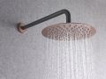 Douche encastrable, thermostatique et pommeau pluie de douche  25 cm - TALAVERA ANTHRACITE / VIEUX ROSE 