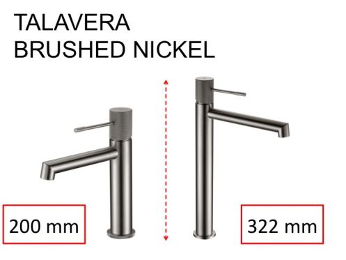 Design hÃ¥ndvaskarmatur, armatur, hÃ¸jde 200 og 322 mm - TALAVERA BRUSHED NICKEL