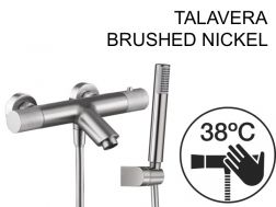 Badmengkraan met douche, thermostatisch - TALAVERA BRUSHED NICKEL