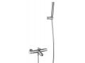 Badebatteri med bruser, termostat - TALAVERA BRUSHED NICKEL 