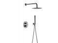 Indbygget brusebad, termostat og regnbrusehoved Ã˜ 25 cm - TALAVERA BRUSHED NICKEL 