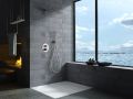 Ingebouwde douche, thermostatische en regendouchekop Ã˜ 25 cm - TALAVERA BRUSHED NICKEL 
