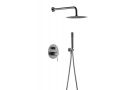 Wbudowany prysznic, bateria, okrÄ…gÅ‚a osÅ‚ona przeciwdeszczowa Ã˜ 25 cm - TALAVERA BRUSHED NICKEL 