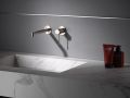 ForsÃ¦nket vÃ¦gmonteret vandhane, enkelt greb, lÃ¦ngde 194 mm - TALAVERA BRUSHED NICKEL 
