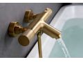 Bateria wannowa z prysznicem, termostatyczna - TALAVERA BRUSHED GOLD 