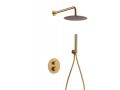 Ingebouwde douche, thermostatische en regendouchekop Ã˜ 25 cm - TALAVERA BRUSHED GOLD 