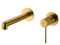 Verborgen wandkraan, mengkraan, lengte 194 mm - TALAVERA BRUSHED GOLD 