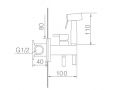 Armatur bruser wc, armatur - BRAGA NICKEL BROSSÃ‰