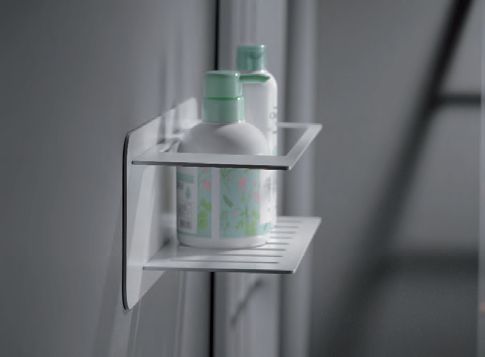 Uchwyt na mydła i butelki pod prysznic - GANDIA WHITE
