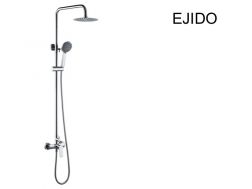 Colonne de douche design, Mitigeur, Rond ø 20 cm - EJIDO CHROME