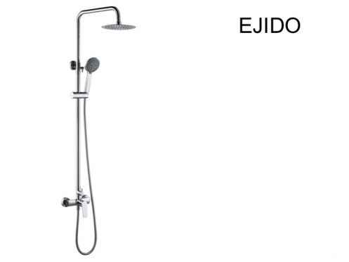 Colonne de douche design, Mitigeur, Rond  20 cm - EJIDO CHROME