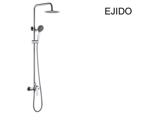 Design Kolumna prysznicowa, Bateria mieszajÄ…ca, OkrÄ…gÅ‚a Ã¸ 20 cm - EJIDO CHROME