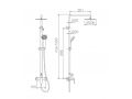 Design Shower column, Mixer Tap, Round ø 20 cm - EJIDO BLACK