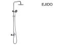 Design Shower column, Mixer Tap, Round ø 20 cm - EJIDO BLACK