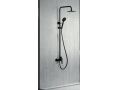 Design Shower column, Mixer Tap, Round ø 20 cm - EJIDO BLACK