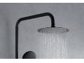 Design Shower column, Mixer Tap, Round ø 20 cm - EJIDO BLACK