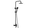 Colonne de douche design, Mitigeur, Rond  20 cm - EJIDO BLACK