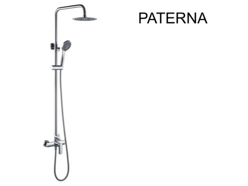 Design Kolumna prysznicowa, Bateria mieszająca, Okrągła ø 20 cm - PATERNA CHROME