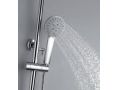 Designbrusekolonne, blandebatteri, rund Ã¸ 20 cm - PATERNA CHROME