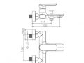 Bateria wannowa z prysznicem, termostatyczna - PATERNA CHROME
