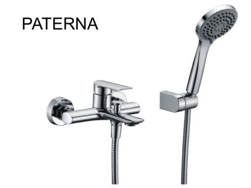 Bateria wannowa z prysznicem, termostatyczna - PATERNA CHROME