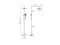 Design Shower column, Mixer Tap, Round ø 20 cm - PATERNA BLACK