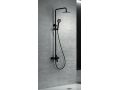 Design Shower column, Mixer Tap, Round ø 20 cm - PATERNA BLACK