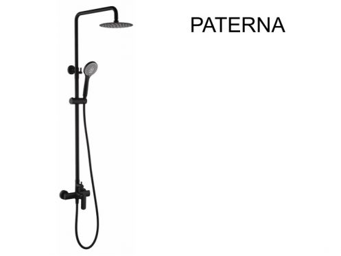 Design douchekolom, mengkraan, rond Ã¸ 20 cm - PATERNA BLACK