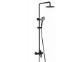 Colonne de douche design, Mitigeur, Rond  20 cm - PATERNA BLACK
