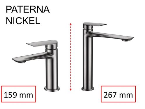 Design hÃ¥ndvaskarmatur, armatur, hÃ¸jde 159 og 267 mm - PATERNA nickel brossÃ©