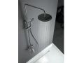 Design Shower column, Mixer Tap, Round ø 20 cm - PATERNA NICKEL BROSSÉ
