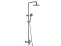 Design Shower column, Mixer Tap, Round ø 20 cm - PATERNA NICKEL BROSSÉ