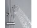 Design Shower column, Mixer Tap, Round ø 20 cm - PATERNA NICKEL BROSSÉ