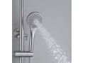 Design Shower column, Mixer Tap, Round ø 20 cm - PATERNA NICKEL BROSSÉ