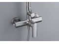 Design Shower column, Mixer Tap, Round ø 20 cm - PATERNA NICKEL BROSSÉ