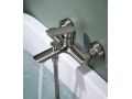 Robinetterie baignoire douche, thermostatique - PATERNA NICKEL BROSS