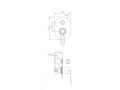 Built-in shower, mixer, round rain cover Ø 25 cm - RIOJA CHROME