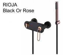 Bateria natryskowa prysznicowa, bateria - RIOJA BLACK OR ROSE