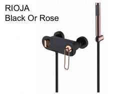 Robinetterie baignoire douche, melangeur - RIOJA BLACK OR ROSE