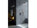 Douche encastrable, mlangeur, ciel de pluie rond  25 cm - RIOJA BLACK OR ROSE