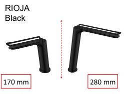 Mengkraan, hoogte 170 of 280 mm - RIOJA BLACK