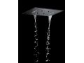 Indbygget brusebad, blandebatteri og loftslampe med vandfald, regn og mikroregn - SANTANDER BLACK