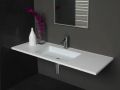 Designer håndvask, 120 x 50 cm, i Solid-Surface mineralharpiks - STIL 45